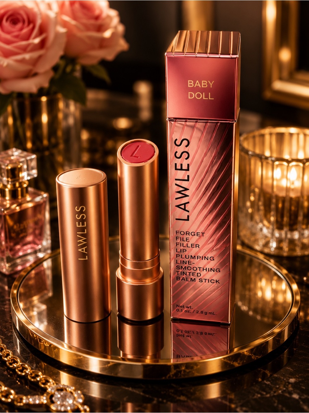 LAWLESS Baby Doll Tinted Balm Stick - Rose Pink